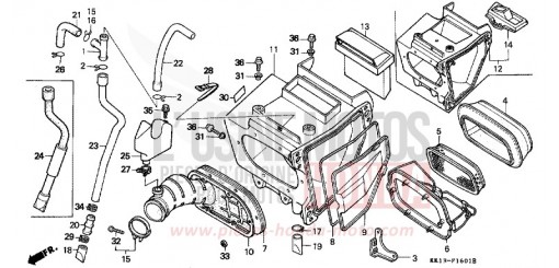 AIR CLEANER (XR250RG/RH/RJ/RK/RL/RM) XR250RM de 1991
